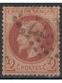 FRANCIA 1862-70 Effigie di Napoleone III, 2c rosso us