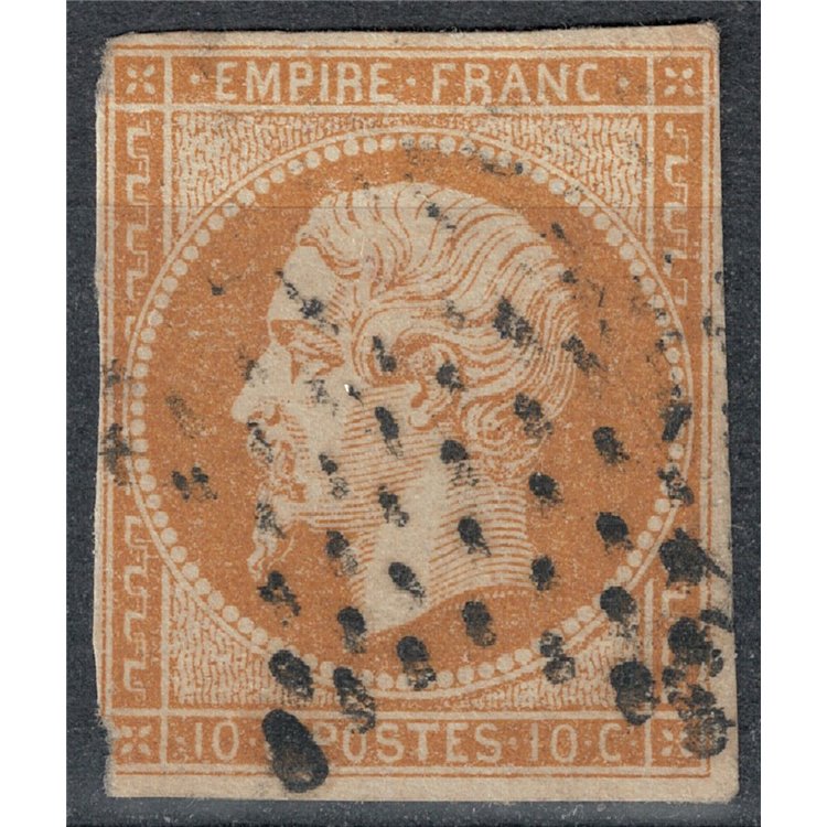 FRANCE 1853-60 Effigy of Napoleon III, 10c light brown us