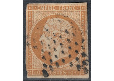 FRANCE 1853-60 Effigy of Napoleon III, 10c light brown us