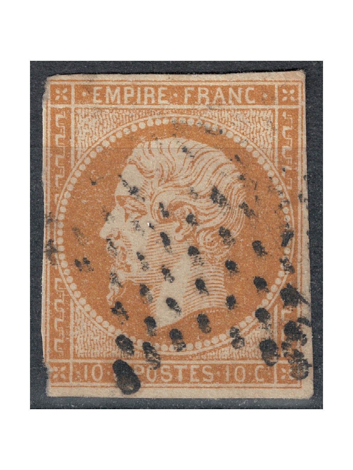 FRANCE 1853-60 Effigy of Napoleon III, 10c light brown us