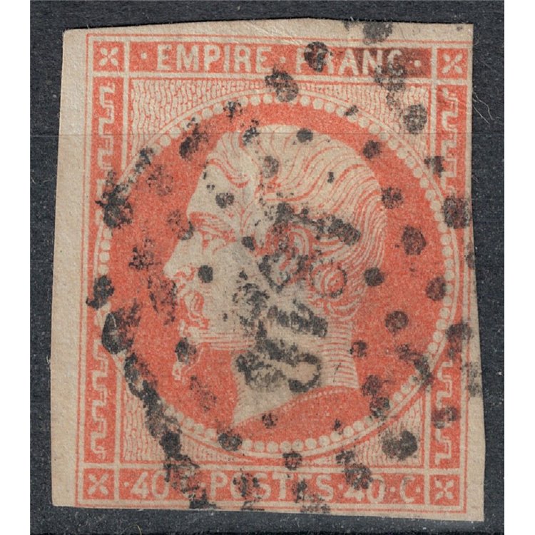 FRANCIA 1853-60 Effigie di Napoleone III, 40c giallo arancio us