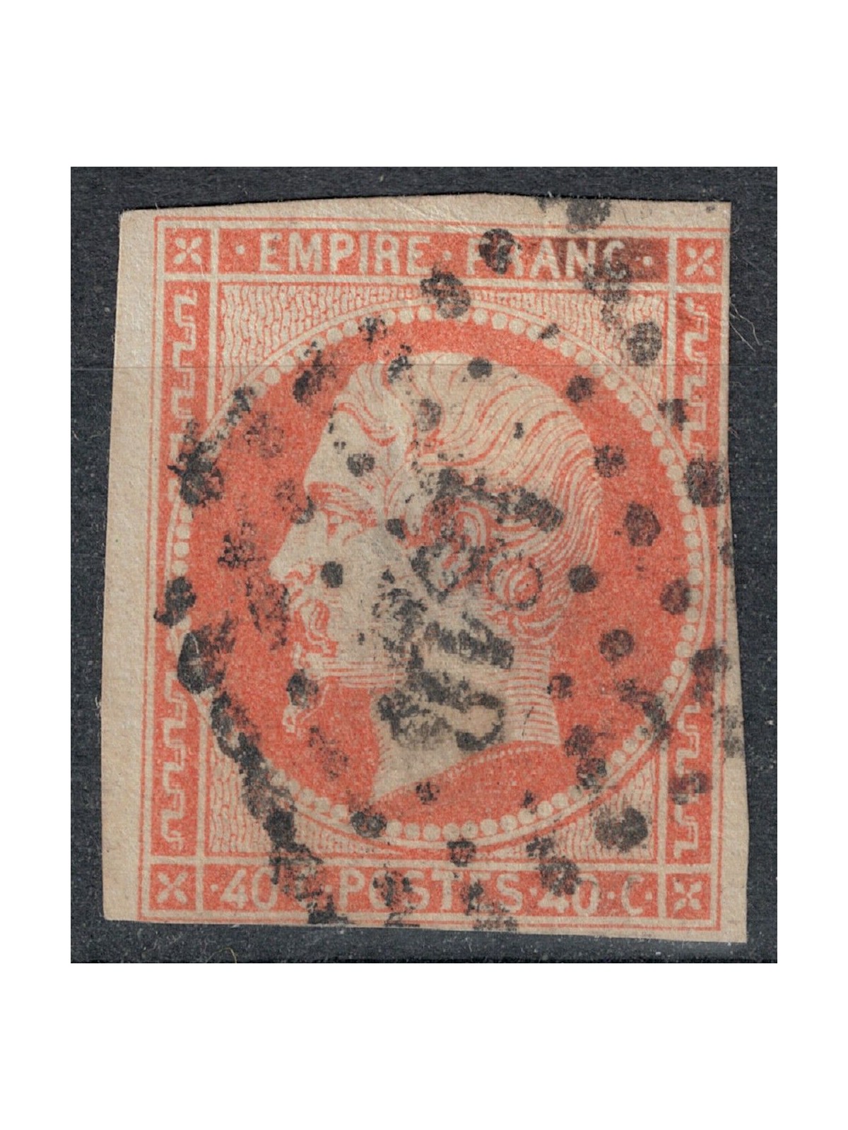 FRANCE 1853-60 Effigy of Napoleon III, 40c yellow orange us