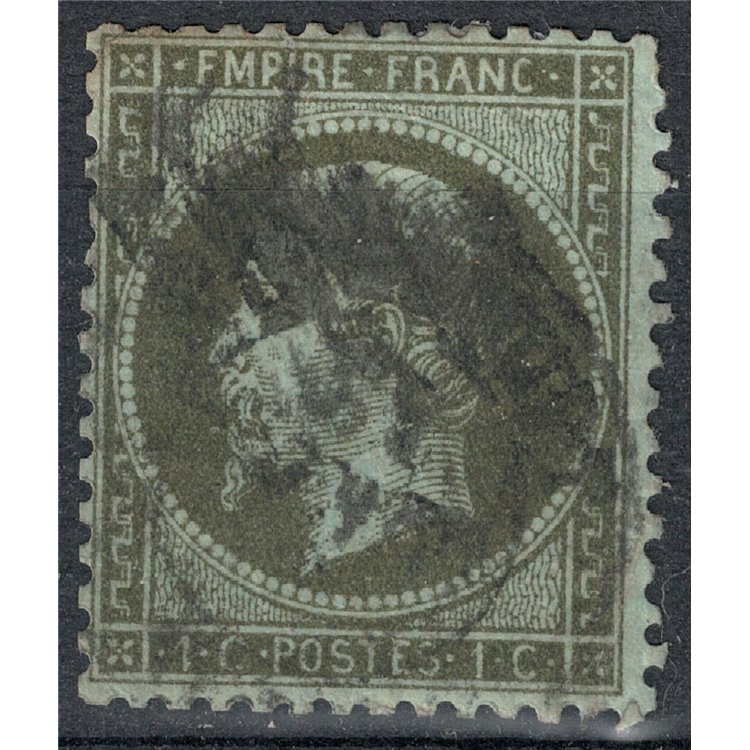 FRANCE 1862 Effigy of Napoleon III, 1c olive green us