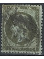 FRANCIA 1862 Effigie di Napoleone III, 1c verde oliva us