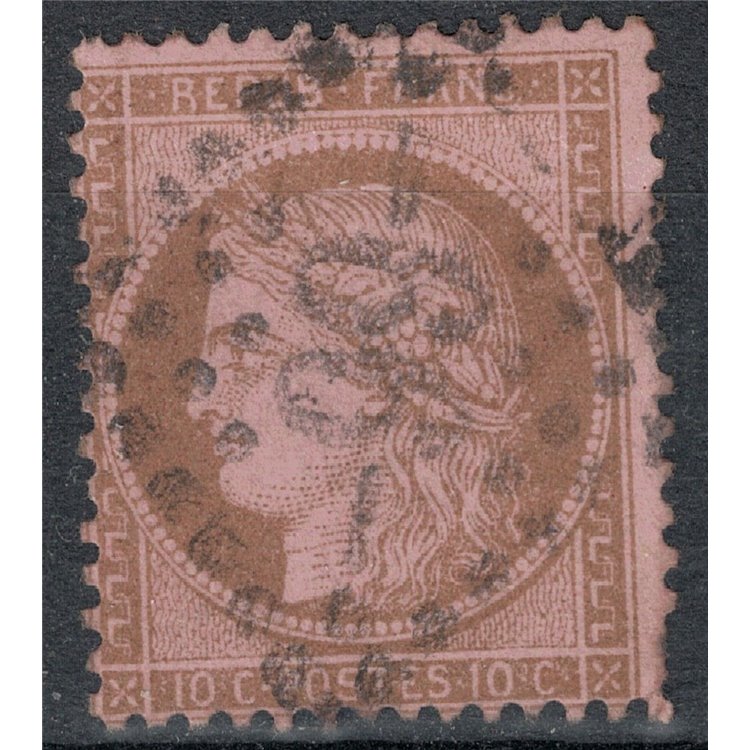 FRANCIA 1870 Cerere, 10c bistro giallo us