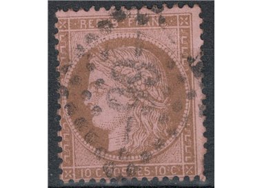 FRANCIA 1870 Cerere, 10c bistro giallo us