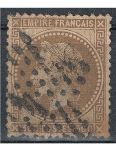 FRANCE 1862-70 Effigy of Napoleon III, 30c brown us