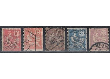 FRANCIA 1902 Allegoria, tipo Mouchon 5v us