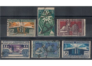 FRANCE 1924-25 Exhibition of Decorative Arts 6v us