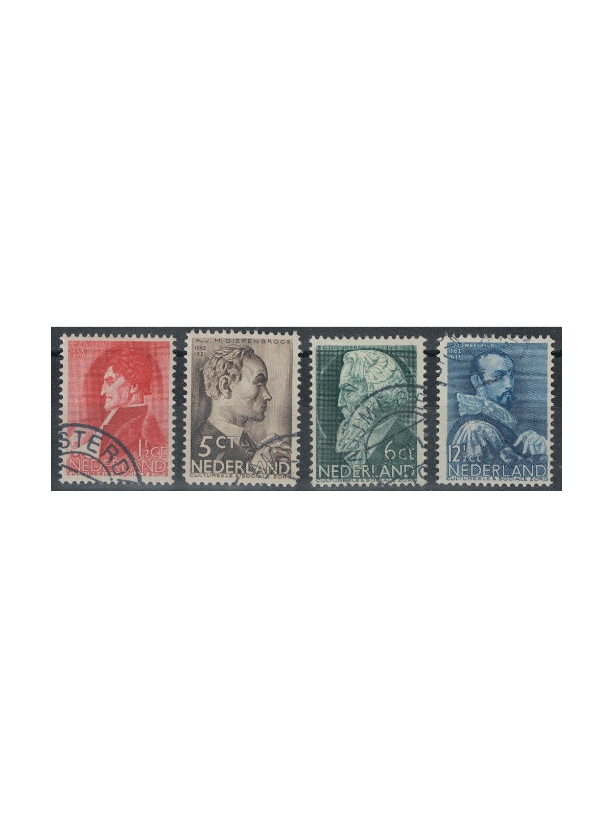 OLANDA 1935 Beneficenza, serie estiva, uomini illustri 4v us