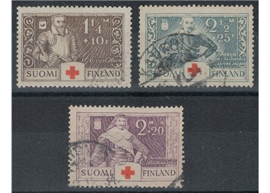 FINLANDIA 1934 Pro Croce Rossa 3v us