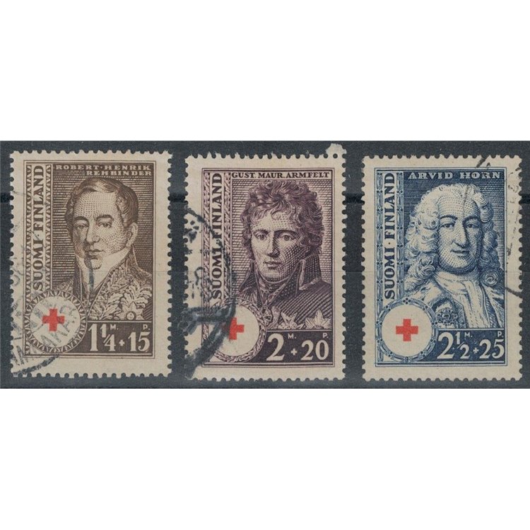FINLANDIA 1936 Pro Croce Rossa 3v us