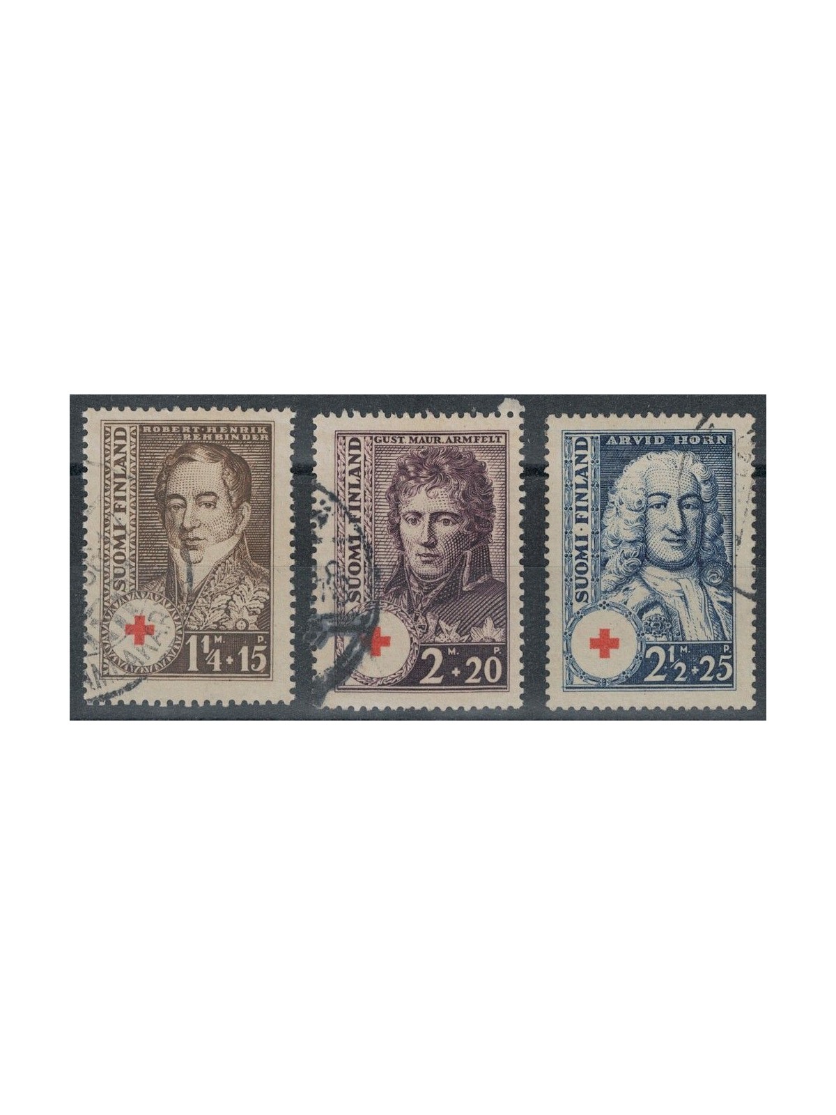 FINLAND 1936 Pro Red Cross 3v us
