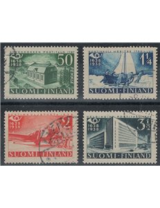 FINLANDIA 1938 Centenario Poste Finlandesi 4v us