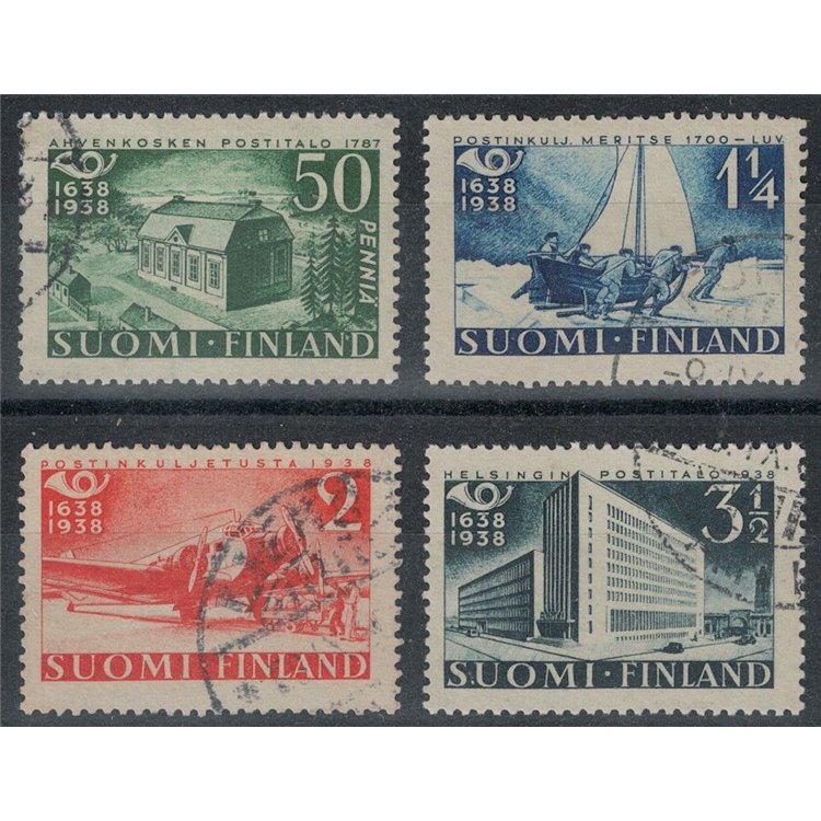 FINLANDIA 1938 Centenario Poste Finlandesi 4v us