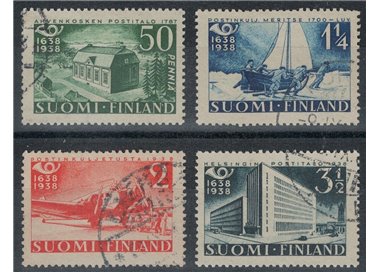 FINLANDIA 1938 Centenario Poste Finlandesi 4v us