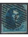 BELGIO 1858-61 Re Leopoldo I 20c azzurro us