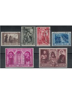 BELGIUM 1939 Orval Abbey 6v us