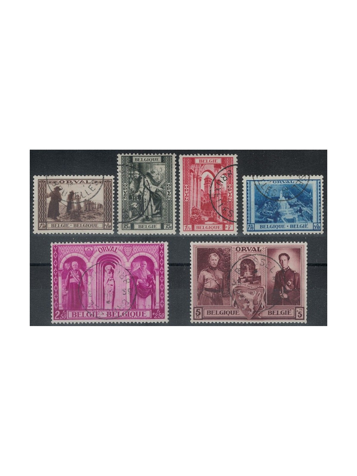 BELGIUM 1939 Orval Abbey 6v us