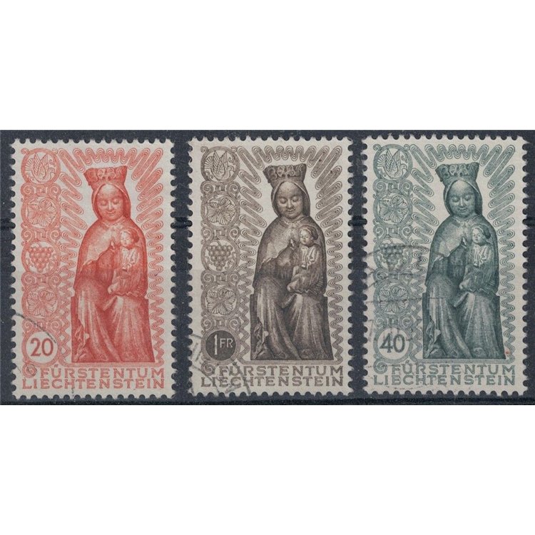 LIECHTENSTEIN 1954 Marian Year 3v us