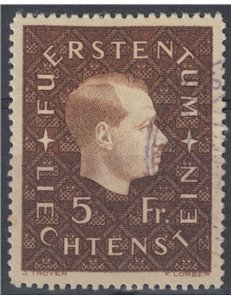 LIECHTENSTEIN 1939 Effigy of Prince Franz Joseph II us
