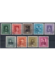 LIECHTENSTEIN 1949 Riproduzioni di quadri 9v us