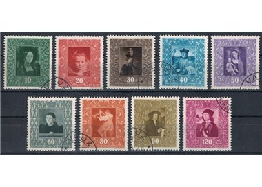 LIECHTENSTEIN 1949 Riproduzioni di quadri 9v us