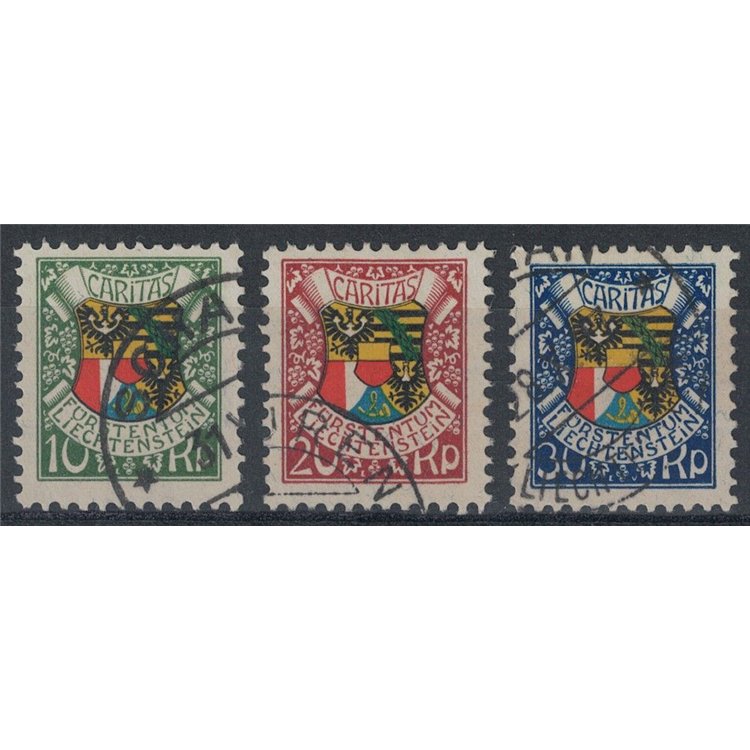 LIECHTENSTEIN 1927 Compleanno del Principe Giovanni II 3v us
