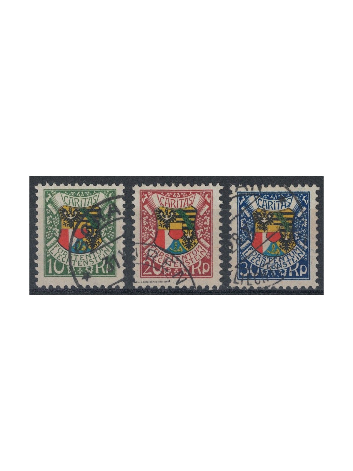 LIECHTENSTEIN 1927 Compleanno del Principe Giovanni II 3v us