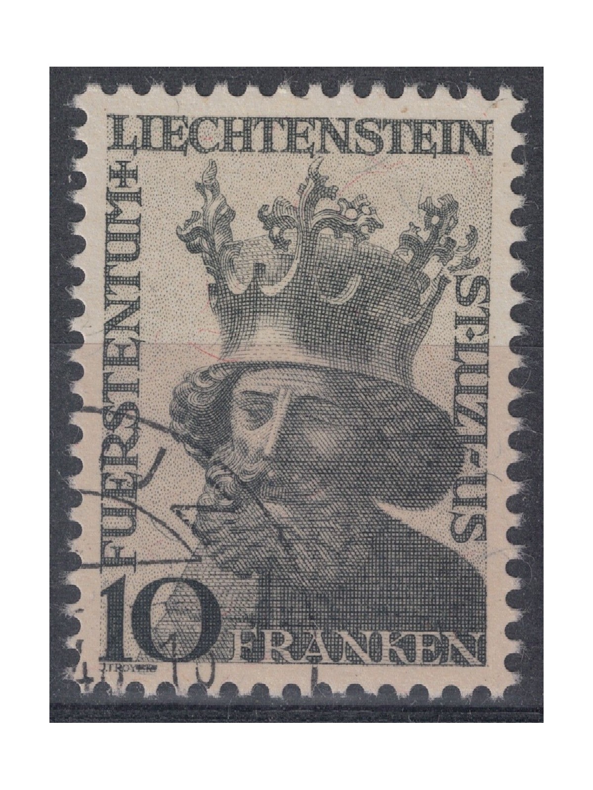 LIECHTENSTEIN 1946 Effigy of Saint Lucius us