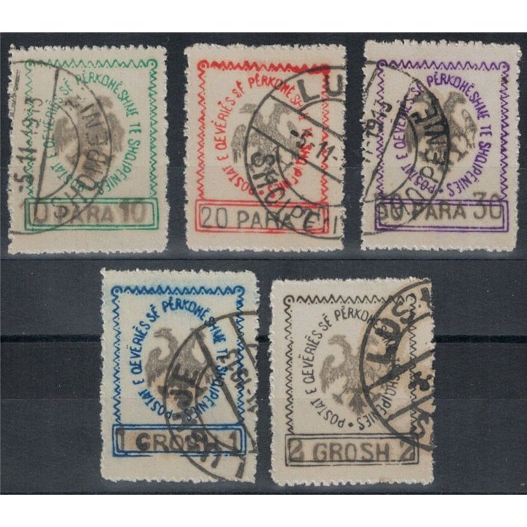 ALBANIA 1913 Anniversario dell'indipendenza 5v us