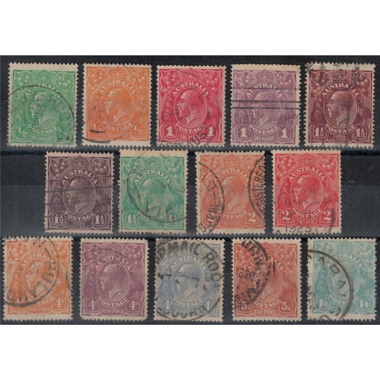 AUSTRALIA 1914-23 Effigie di Giorgio V 14v us