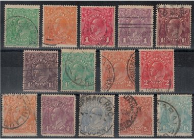 AUSTRALIA 1914-23 Effigie di Giorgio V 14v us