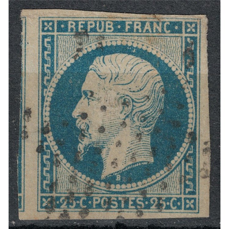 FRANCIA 1852 Effigie di Napoleone III, 25c azzurro us