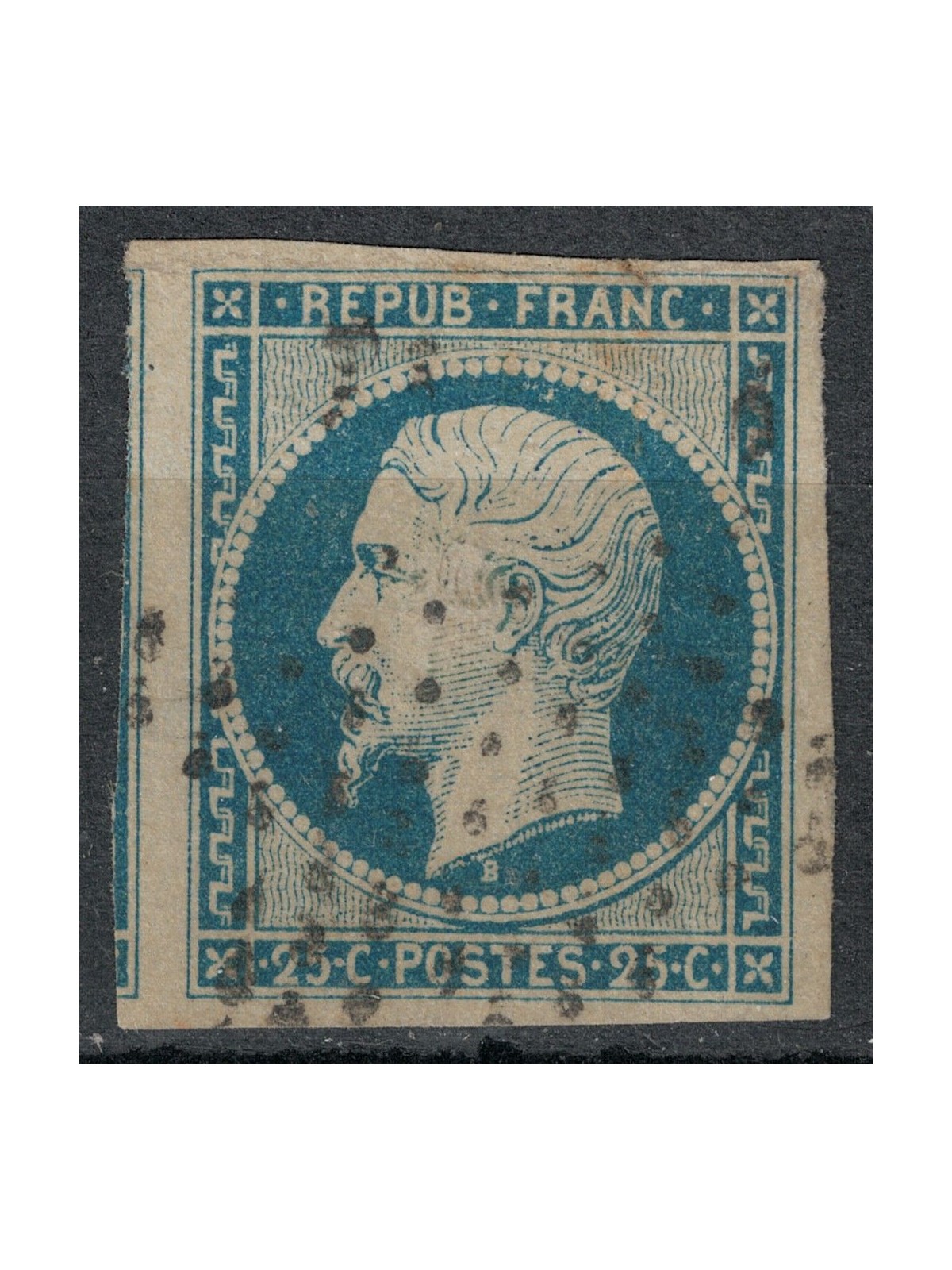 FRANCE 1852 Effigy of Napoleon III, 25c blue us