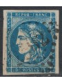 FRANCIA 1870-71 Cerere, 20c azzurro us
