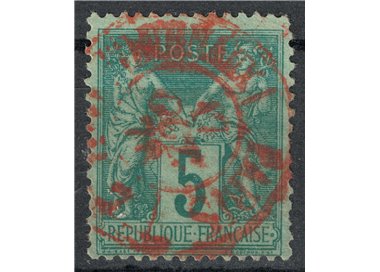 FRANCIA 1876-81 Tipo Sage, 5c verde us
