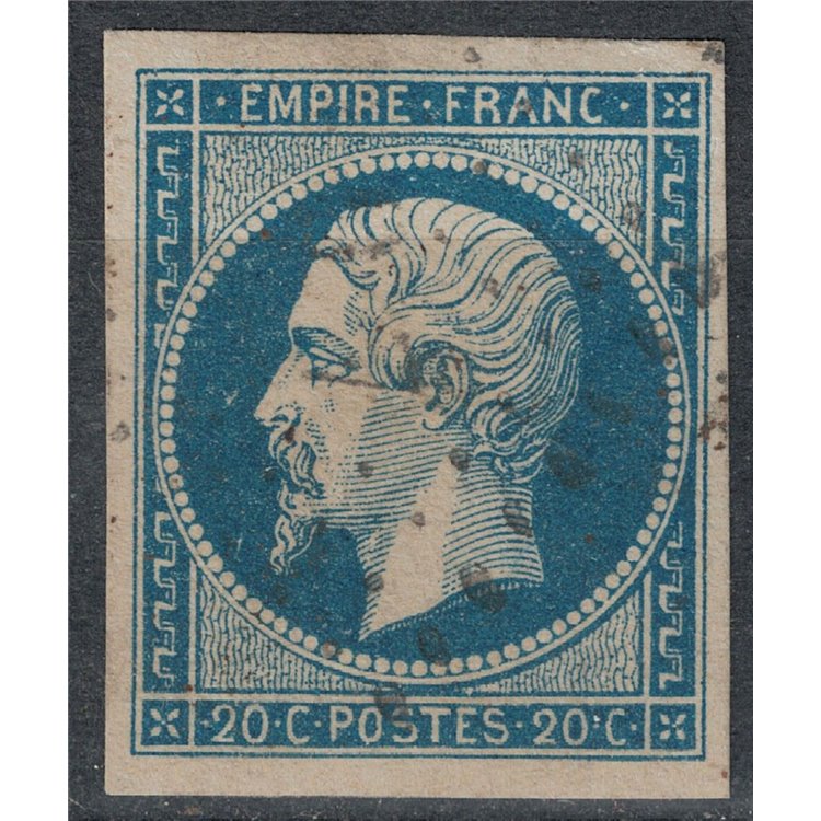 FRANCE 1853-60 Effigy of Napoleon III, 20c blue us