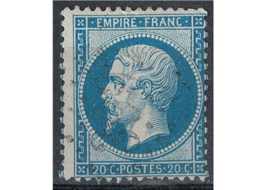 FRANCE 1862 Effigy of Napoleon III, 20c blue us