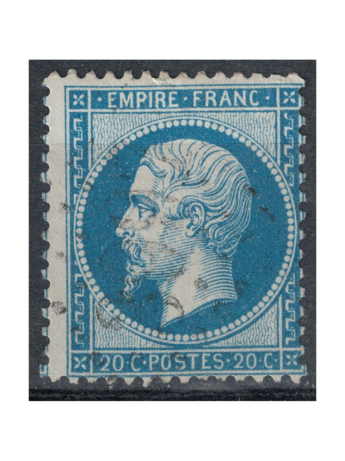 FRANCE 1862 Effigy of Napoleon III, 20c blue us
