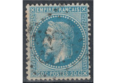 FRANCE 1862-70 Effigy of Napoleon III, 20c blue us