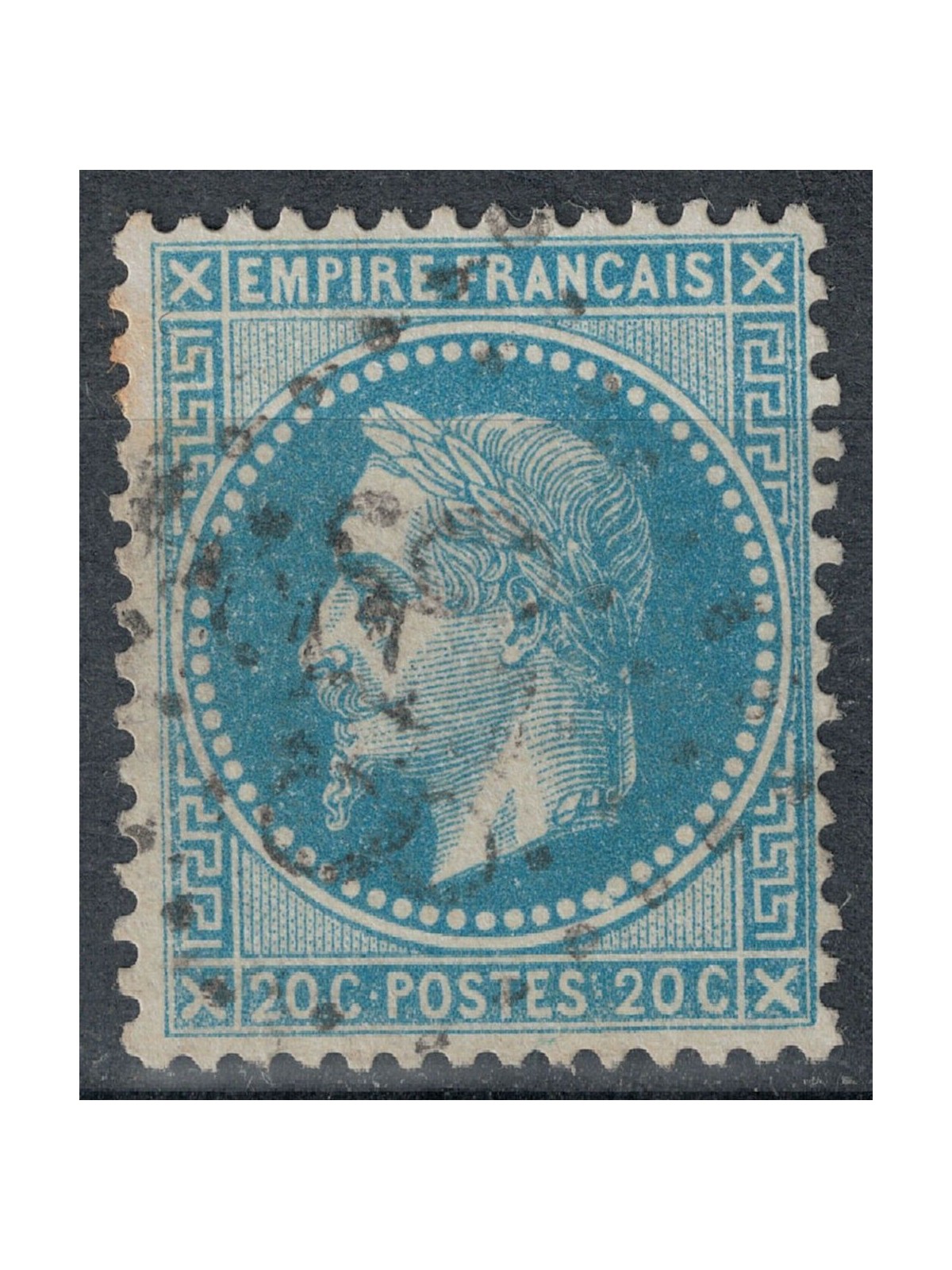 FRANCE 1862-70 Effigy of Napoleon III, 20c blue us