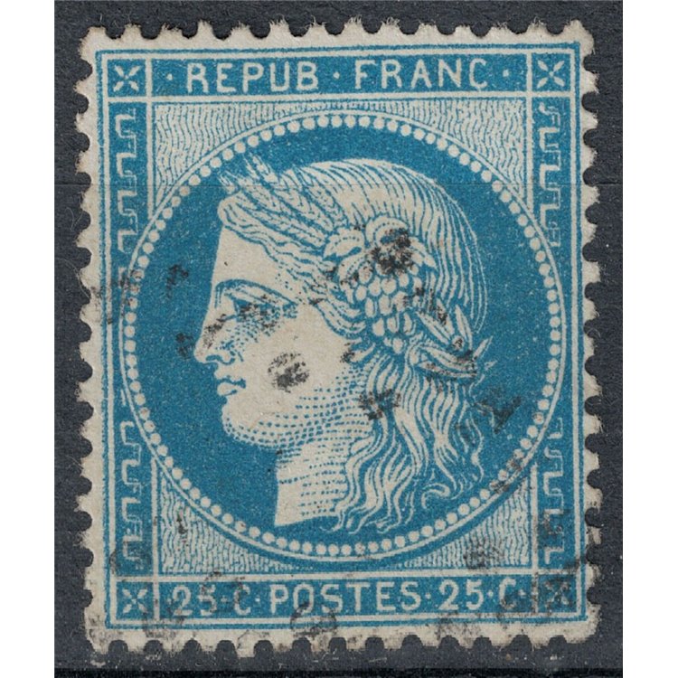 FRANCIA 1871-75 Cerere, 25c azzurro I tipo us