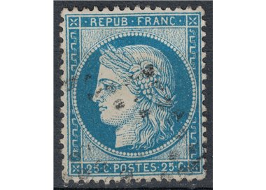 FRANCE 1871-75 Ceres, 25c blue I type us