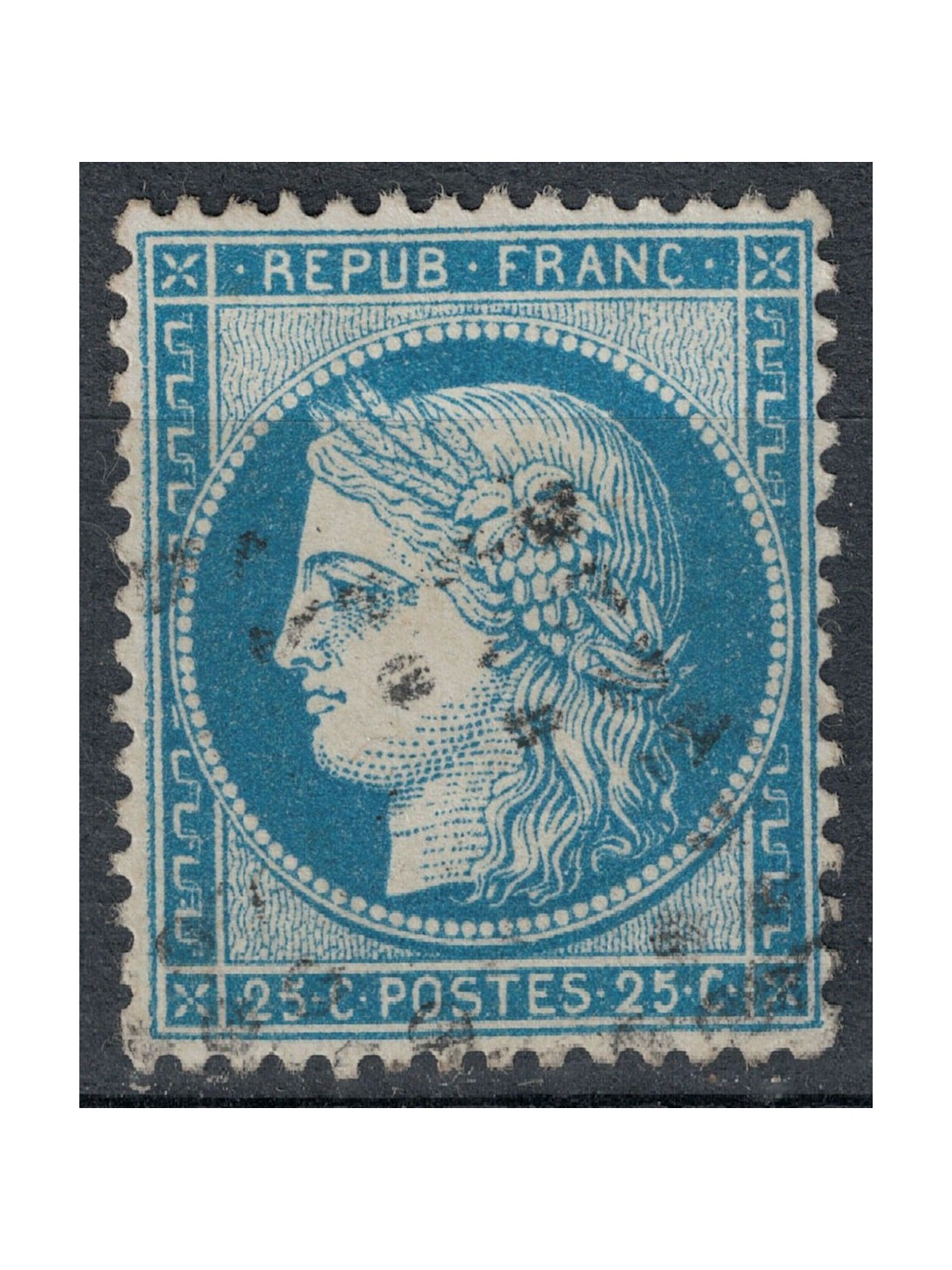FRANCE 1871-75 Ceres, 25c blue I type us