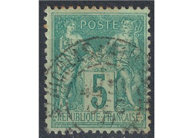 FRANCE 1876-81 Sage Type, 5c green II type us