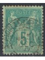 FRANCE 1876-81 Sage Type, 5c green II type us