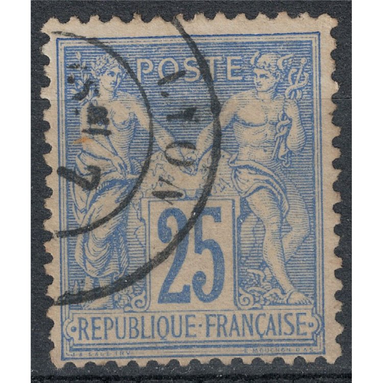 FRANCIA 1876-81 Tipo Sage, 25c oltremare II tipo us