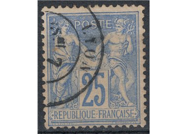FRANCE 1876-81 Sage Type, 25c ultramarine II us type