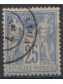 FRANCE 1876-81 Sage Type, 25c ultramarine II us type